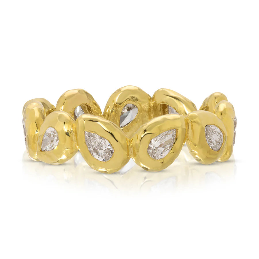 Diamond Pear Nesting Gem Eternity Ring