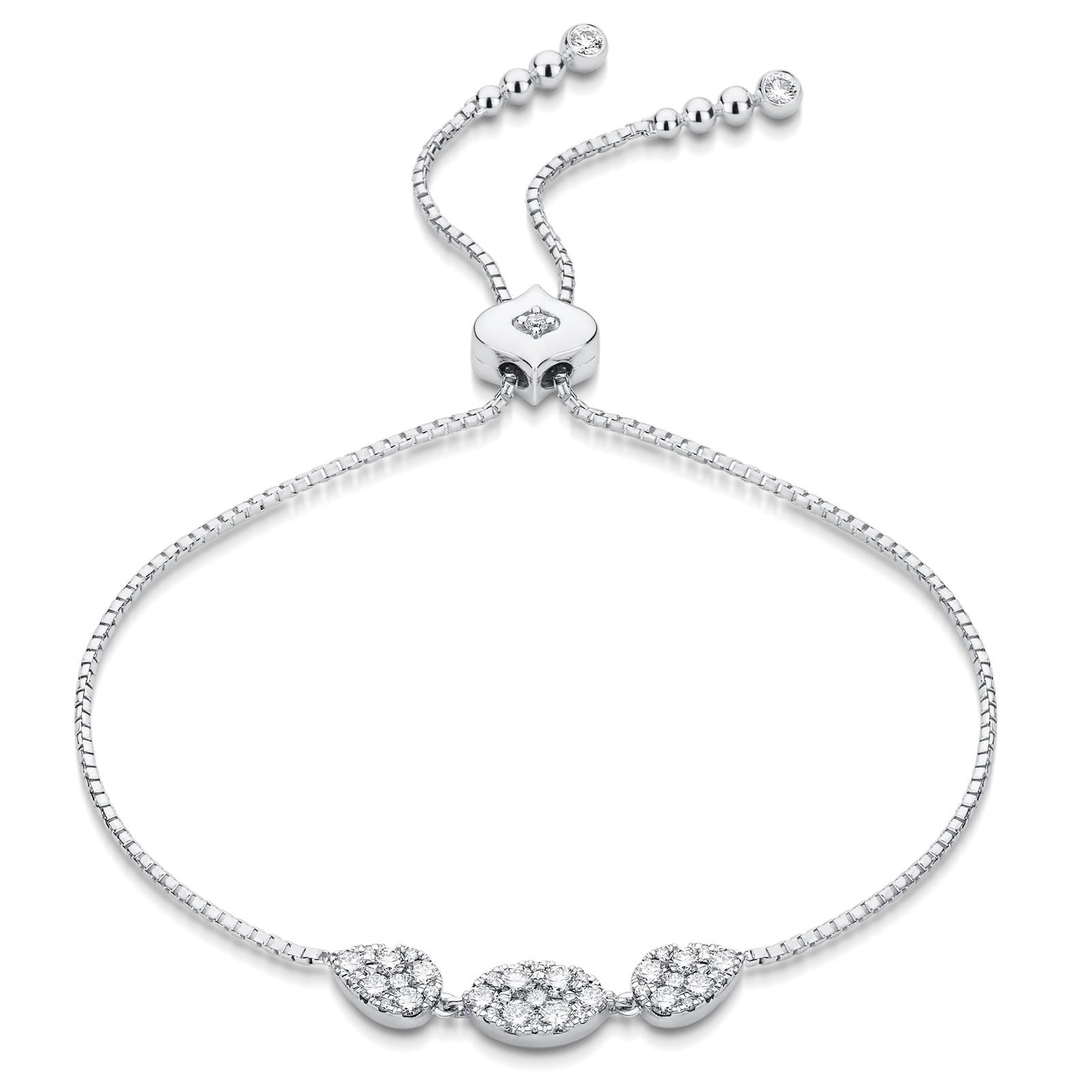 Reverie Marquis & Pear Diamond Bolo Bracelet