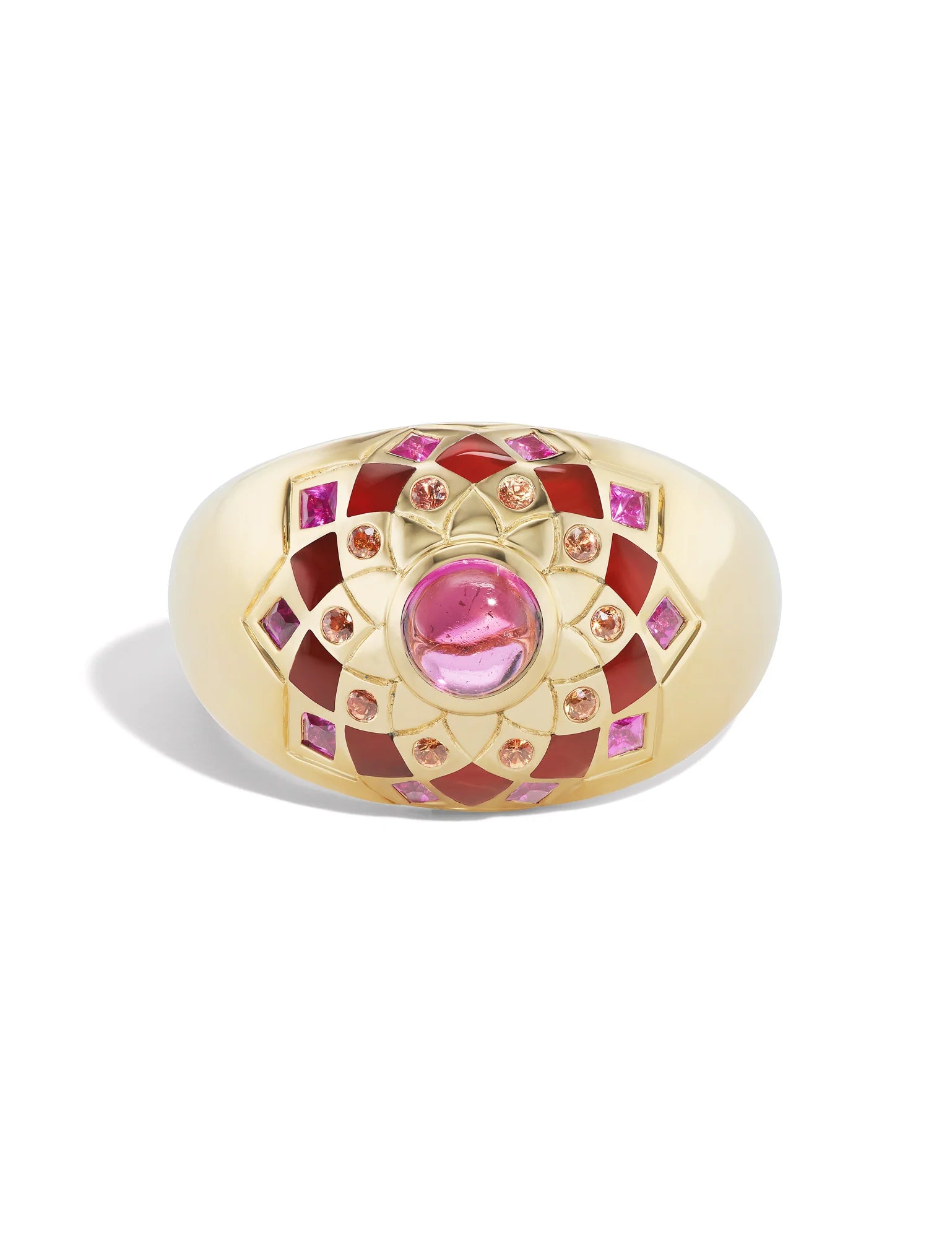 Temple Mandala Dome Inlay Ring