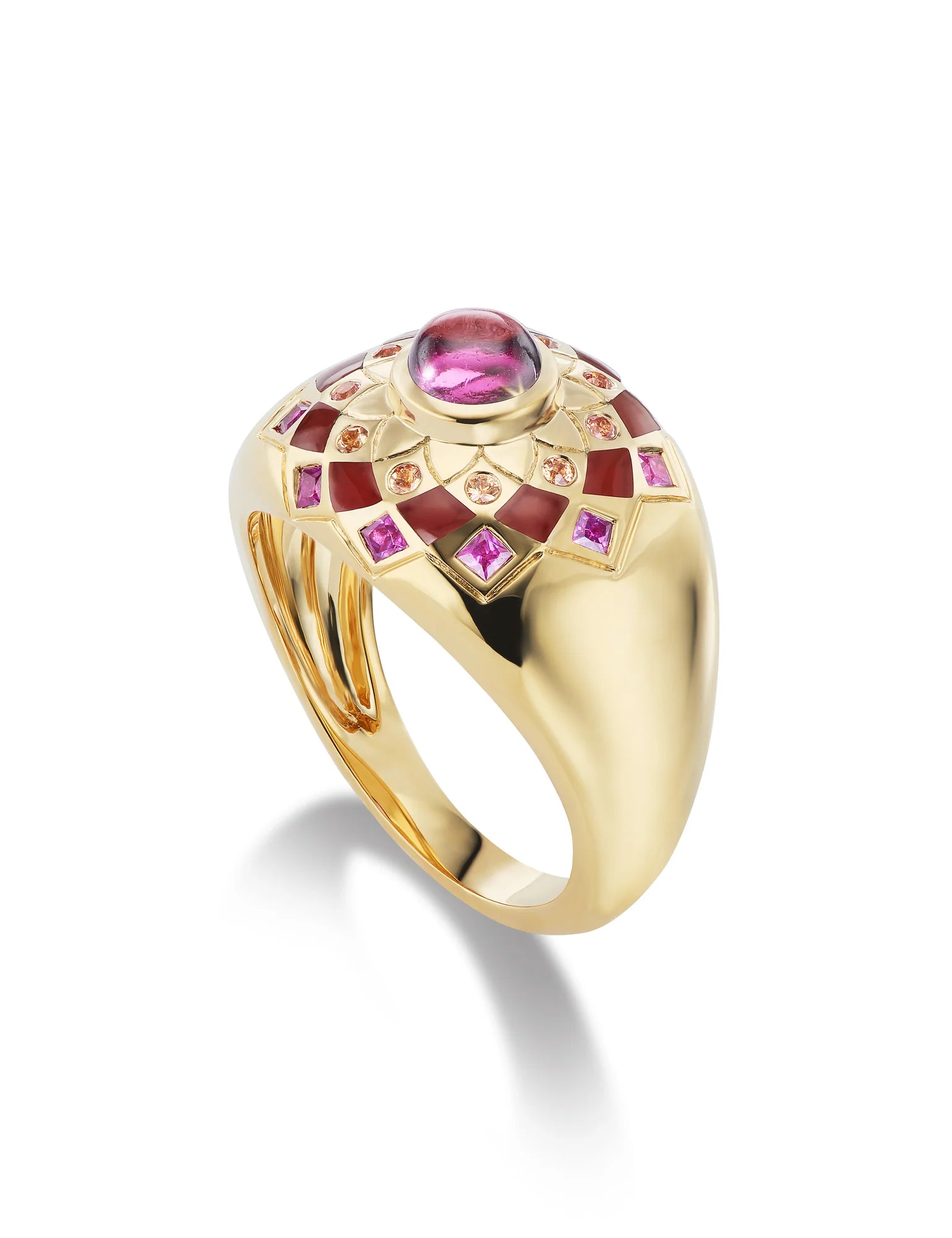 Temple Mandala Dome Inlay Ring