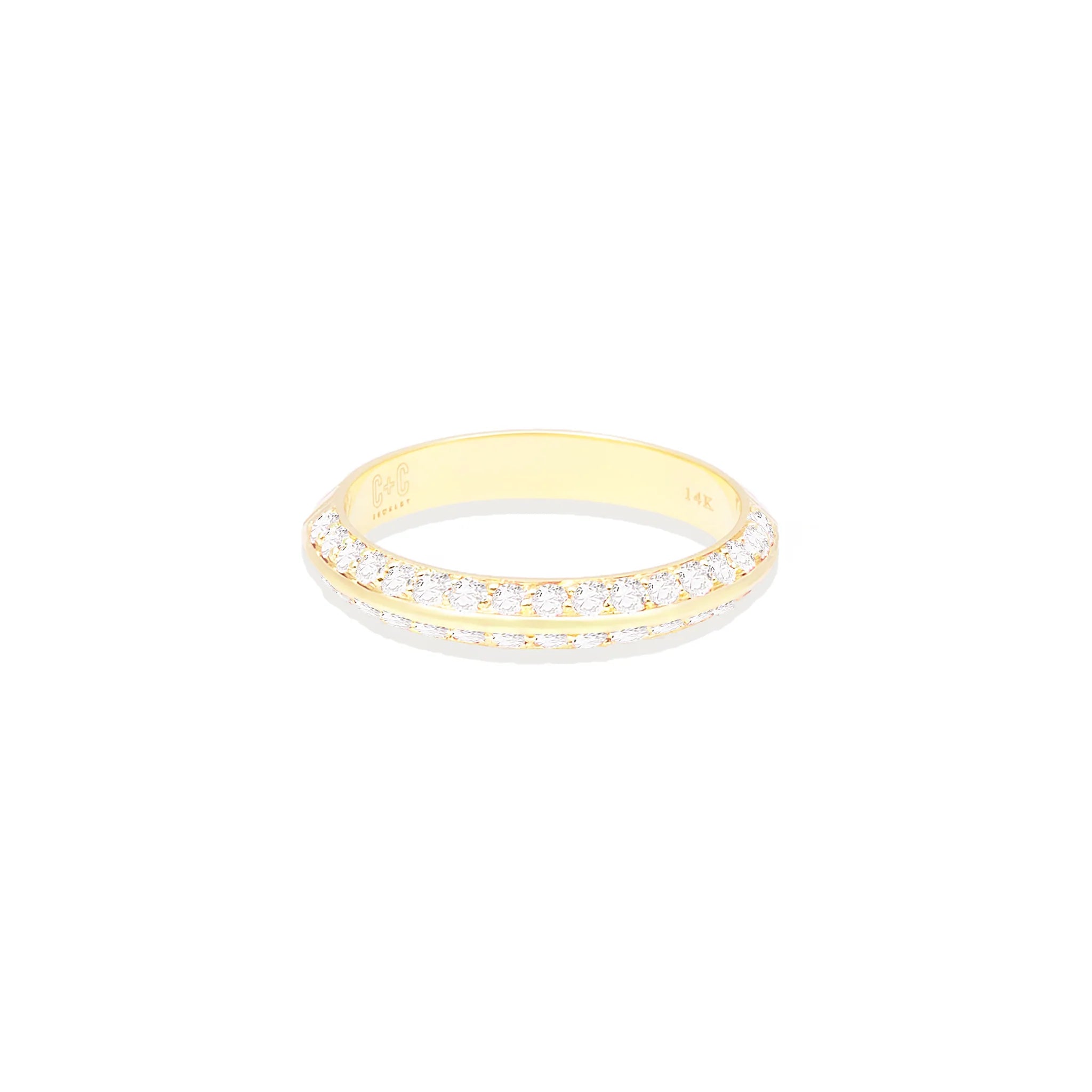 The Crew Knife Edge Stacking Ring - Diamond