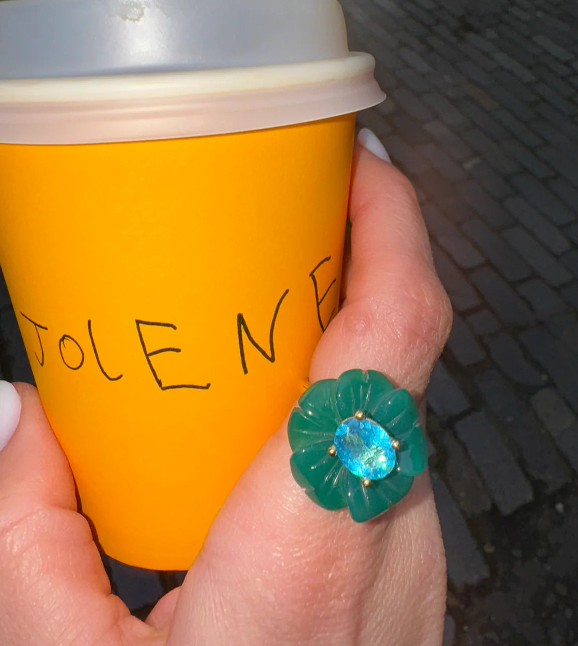 Coast Flower Ring Big Apatite