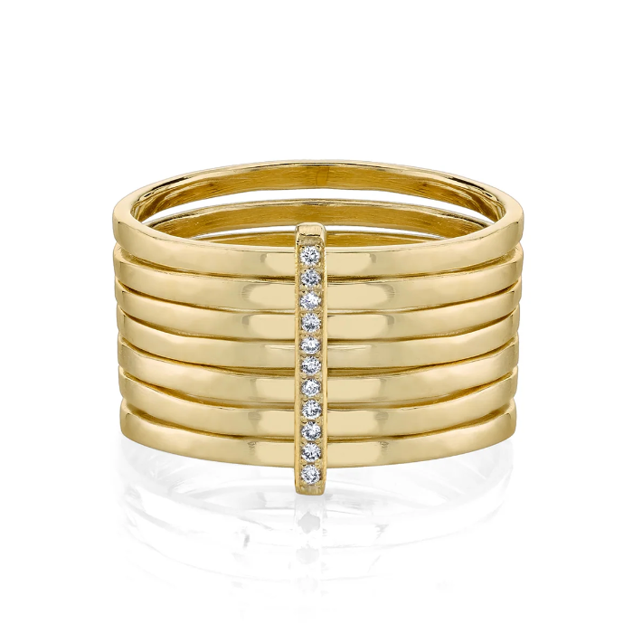 7 Day Pavé Diamond Ring