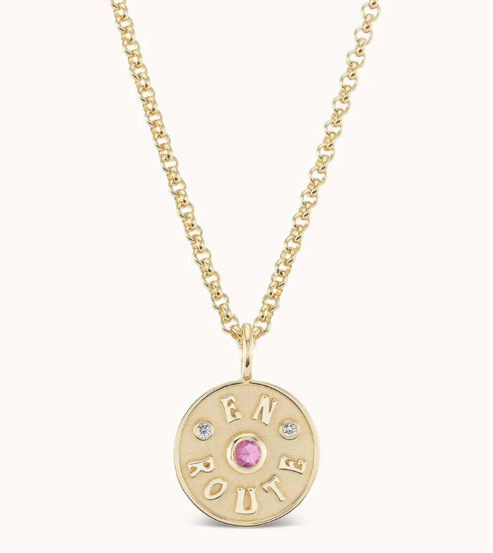 Mini En Route Necklace Pink Sapphire