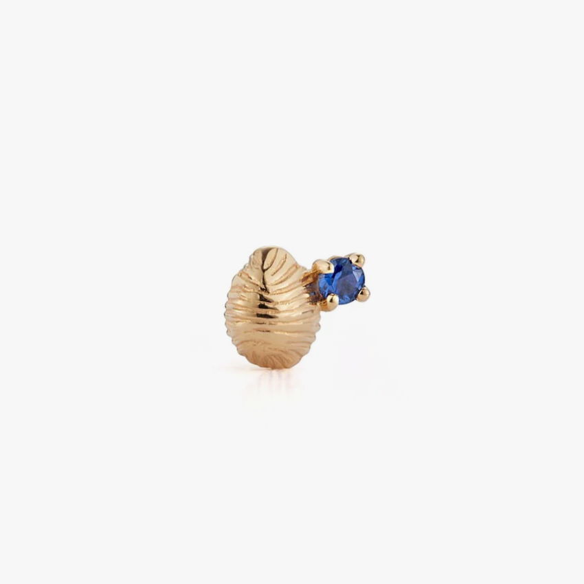 Bitsy Bean Stud with Sapphire - Closed