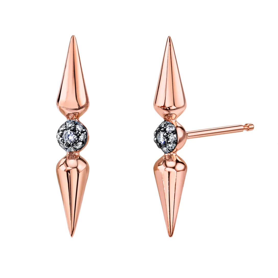 Shirley Pavé Center Spear Studs