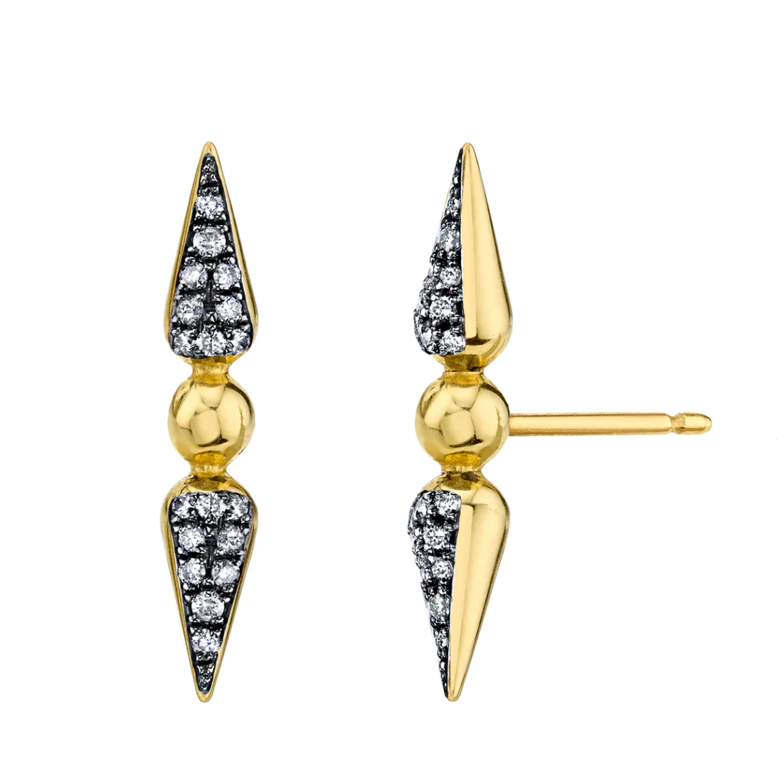 Shirley Pavé Spear Studs