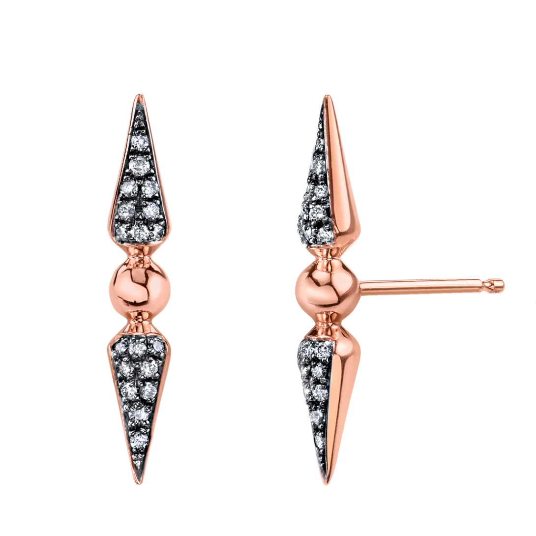 Shirley Pavé Spear Studs