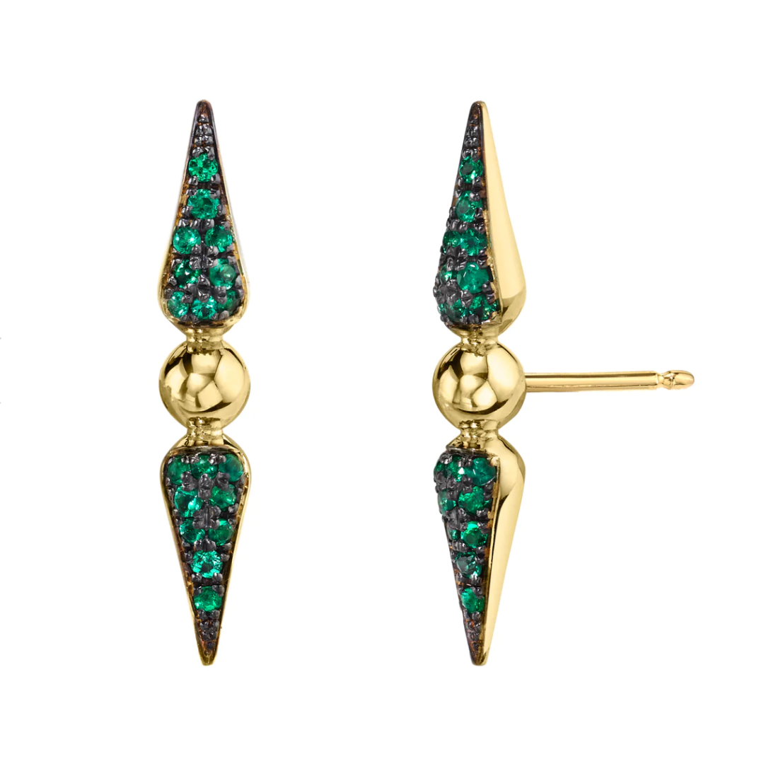 Shirley Pavé Spear Studs