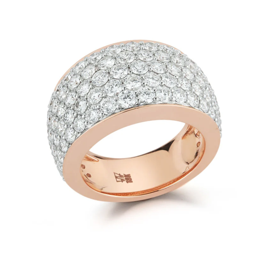 Lytton Gold All Pavé Diamond Bombe Ring