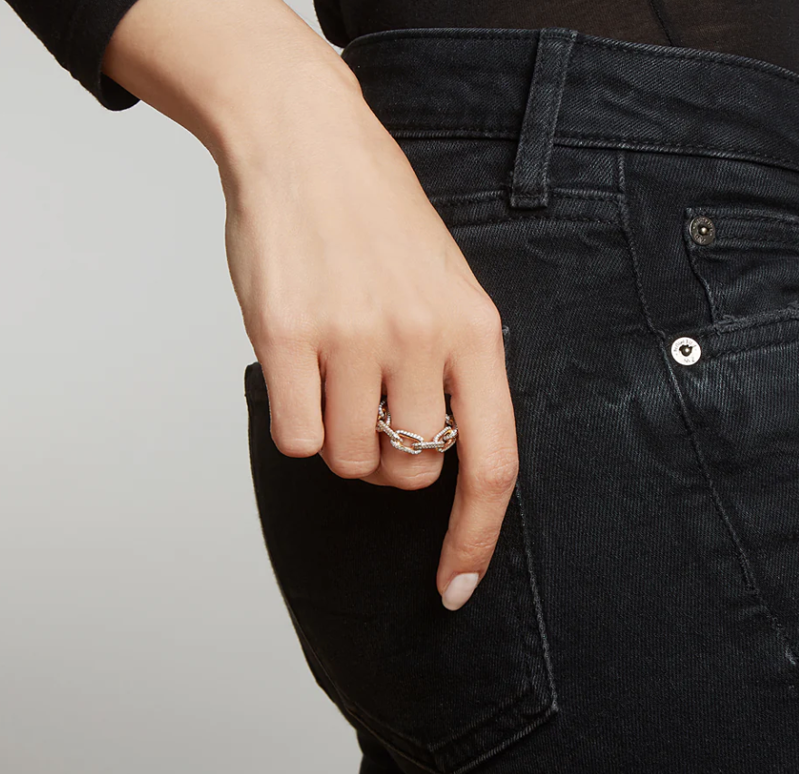 Saxon Chain Link Diamond Ring