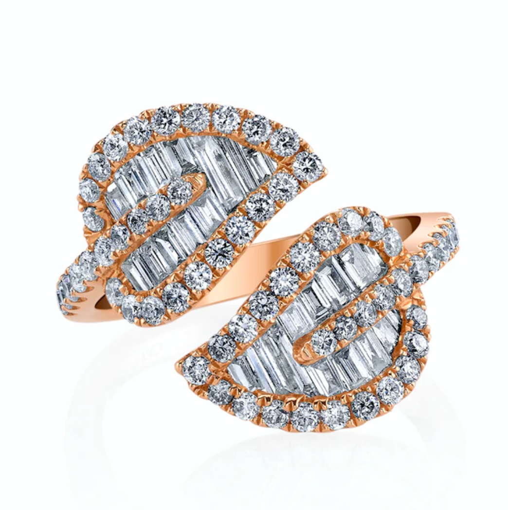 Medium Diamond Leaf Ring