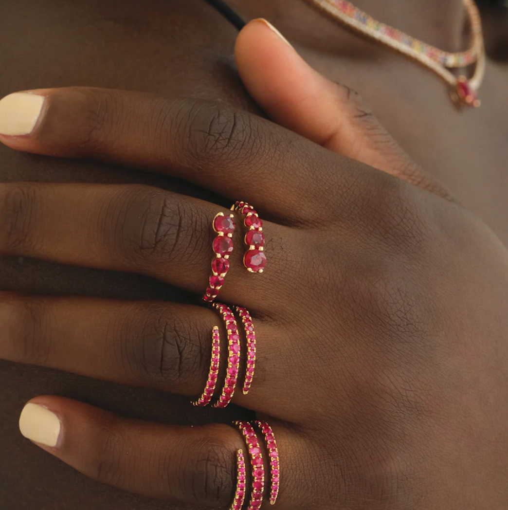 Ruby Coil Ring