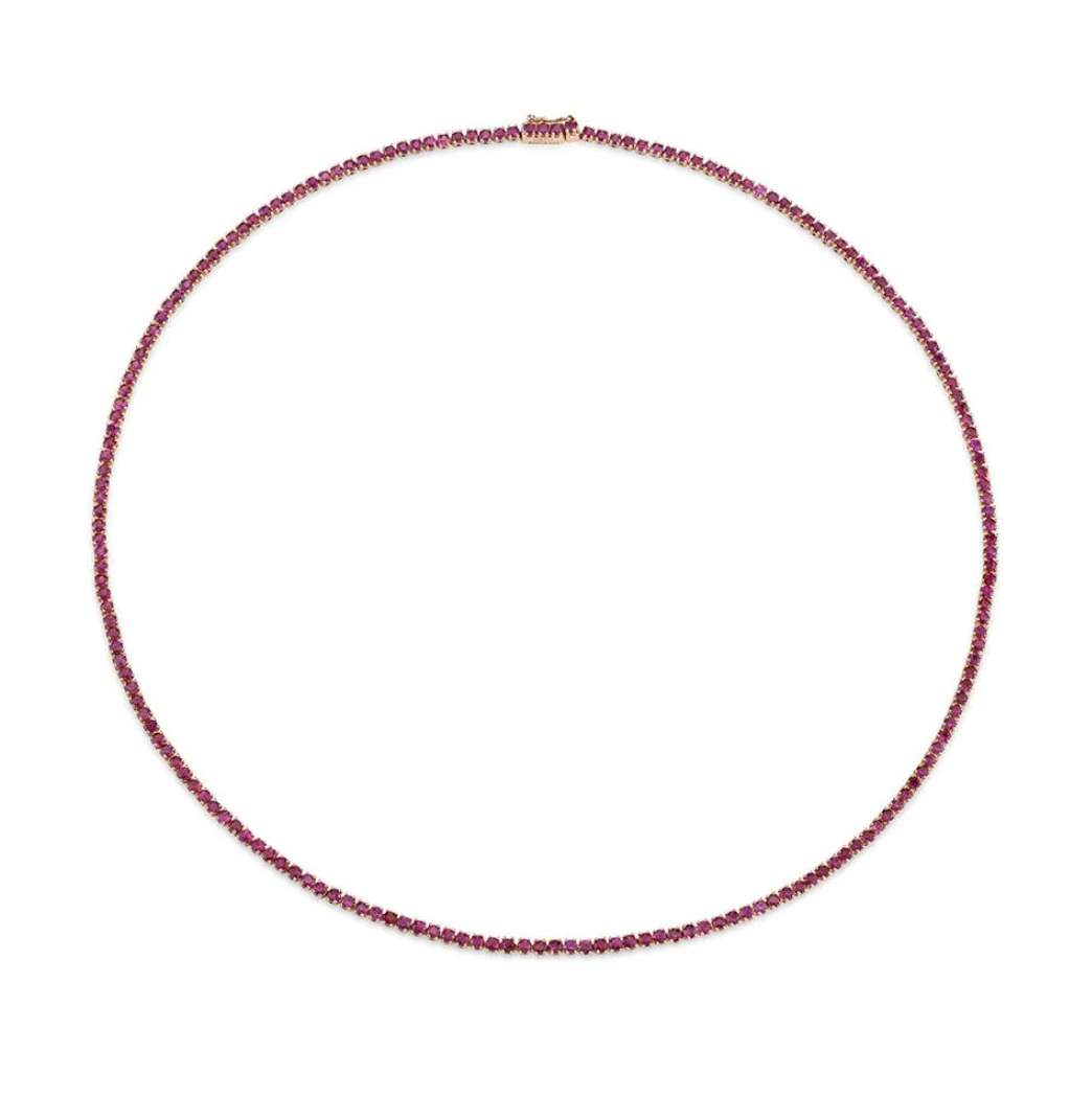 Ruby Hepburn Choker 16"