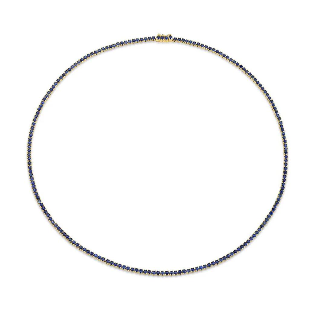 Sapphire Hepburn Choker 16"