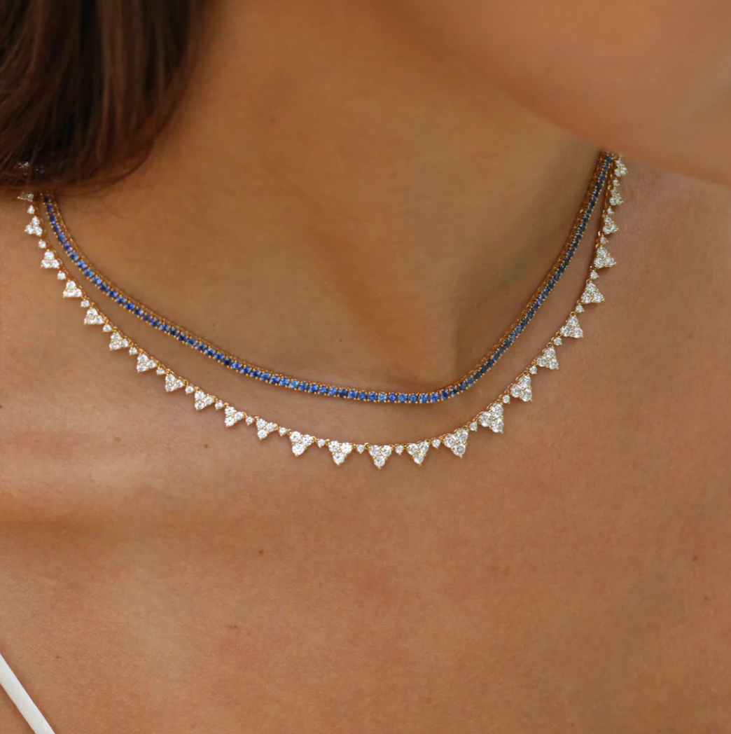 Sapphire Hepburn Choker 16"