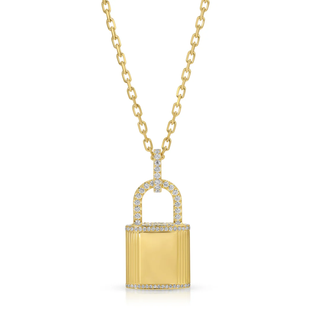 Diamond Lock Pendant