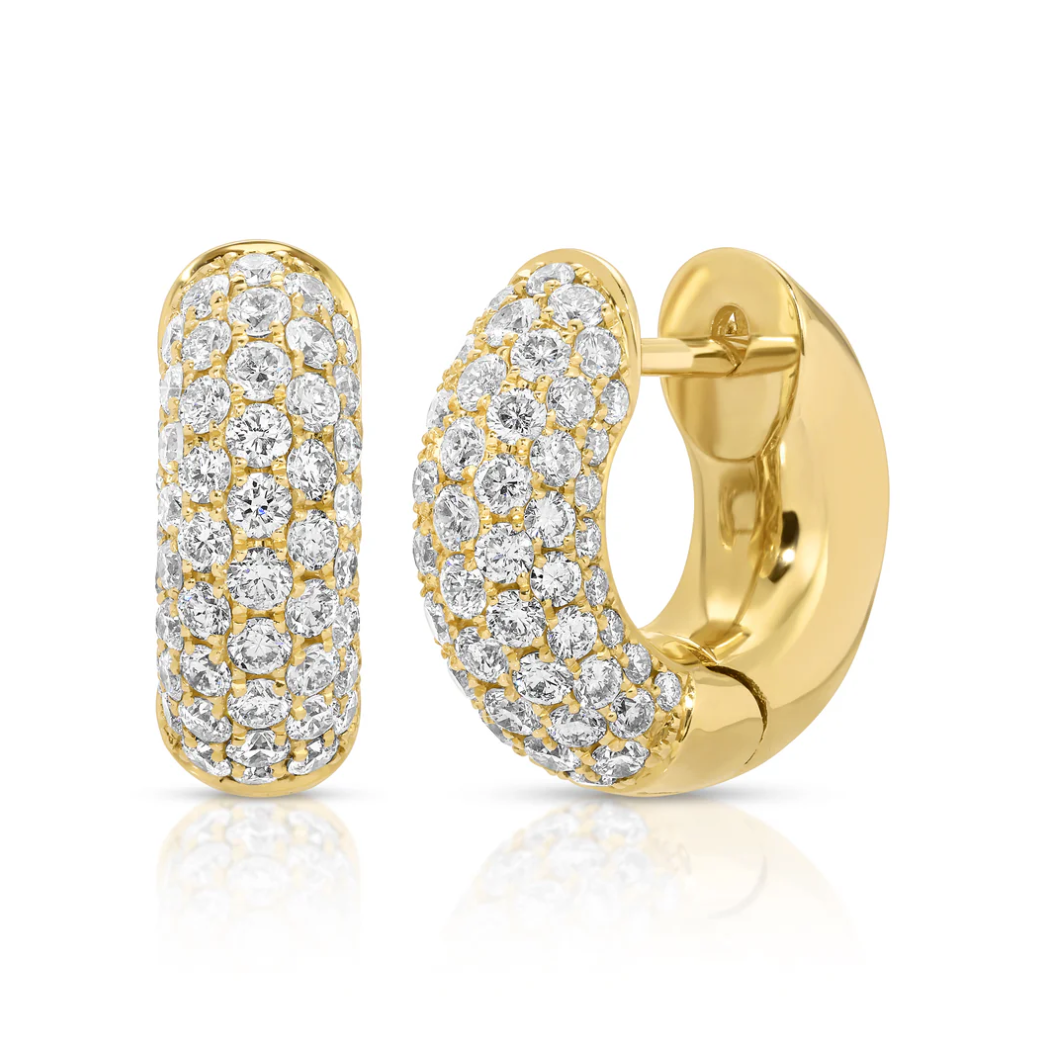 Pave Diamond Cosmo Huggies