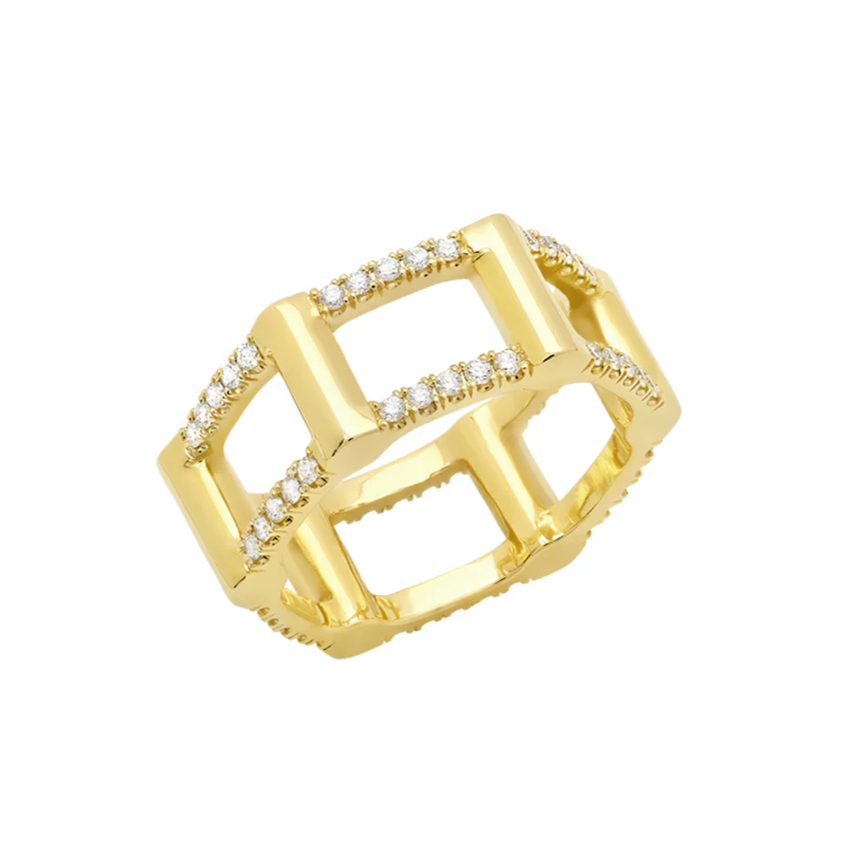 Diamond Half Cage Ring