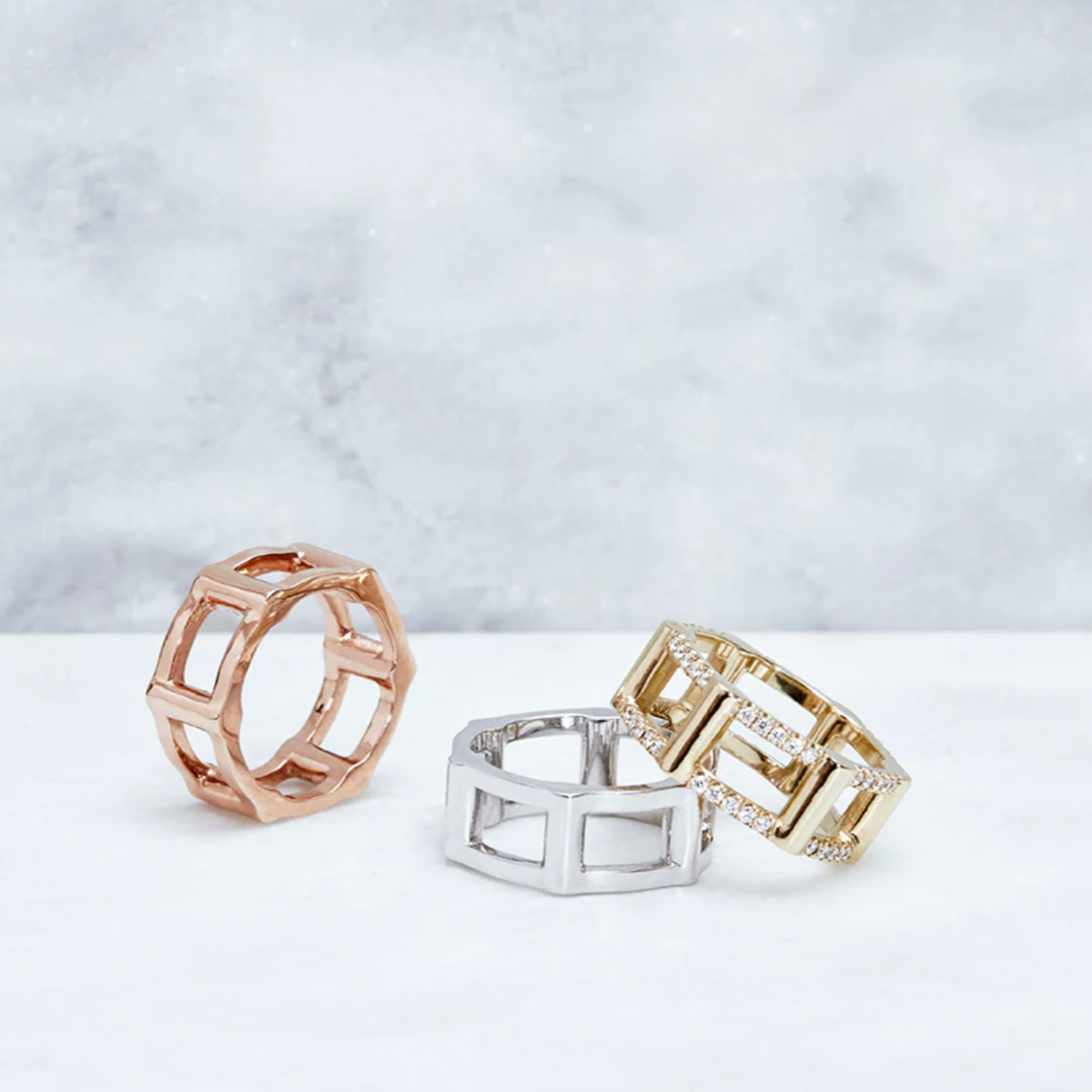 Diamond Half Cage Ring