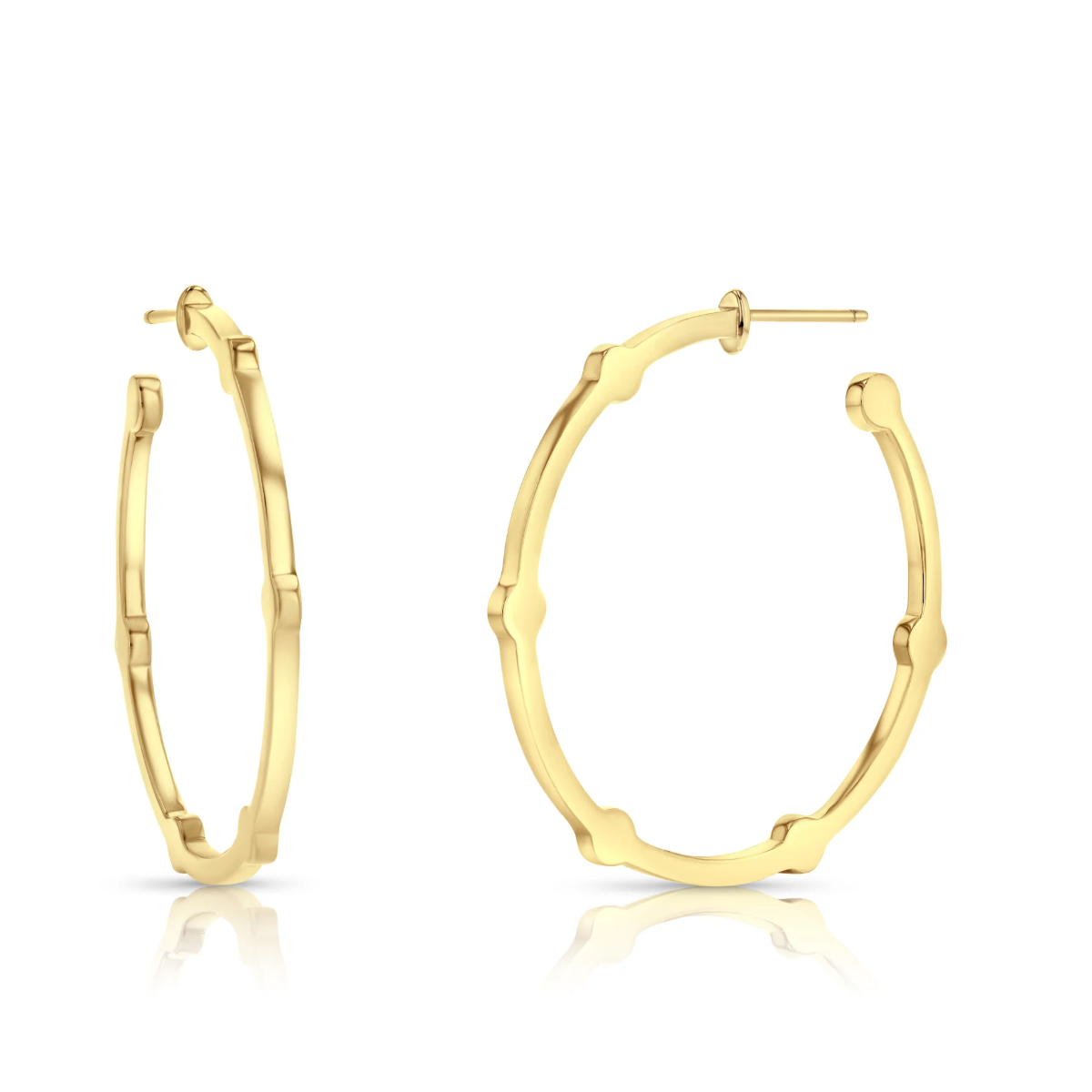 Medium Thin Cage Hoops