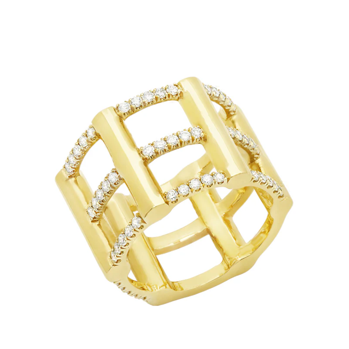 Cage Ring With Diamonds