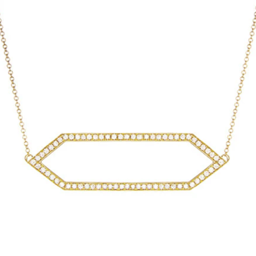Large Diamond Marquis Necklace