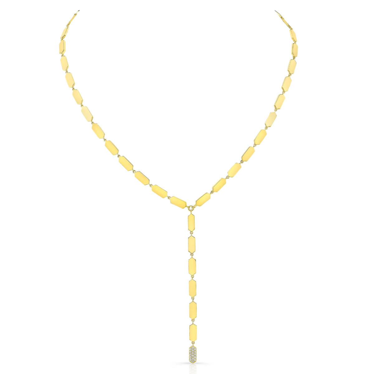Confetti Lariat Diamond Drop Necklace