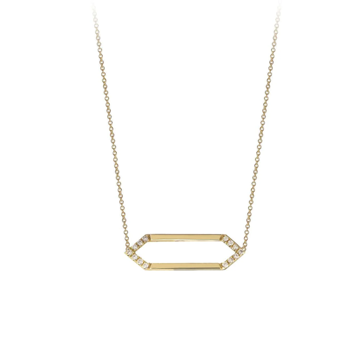 Mini Marquis Necklace with Diamond Points