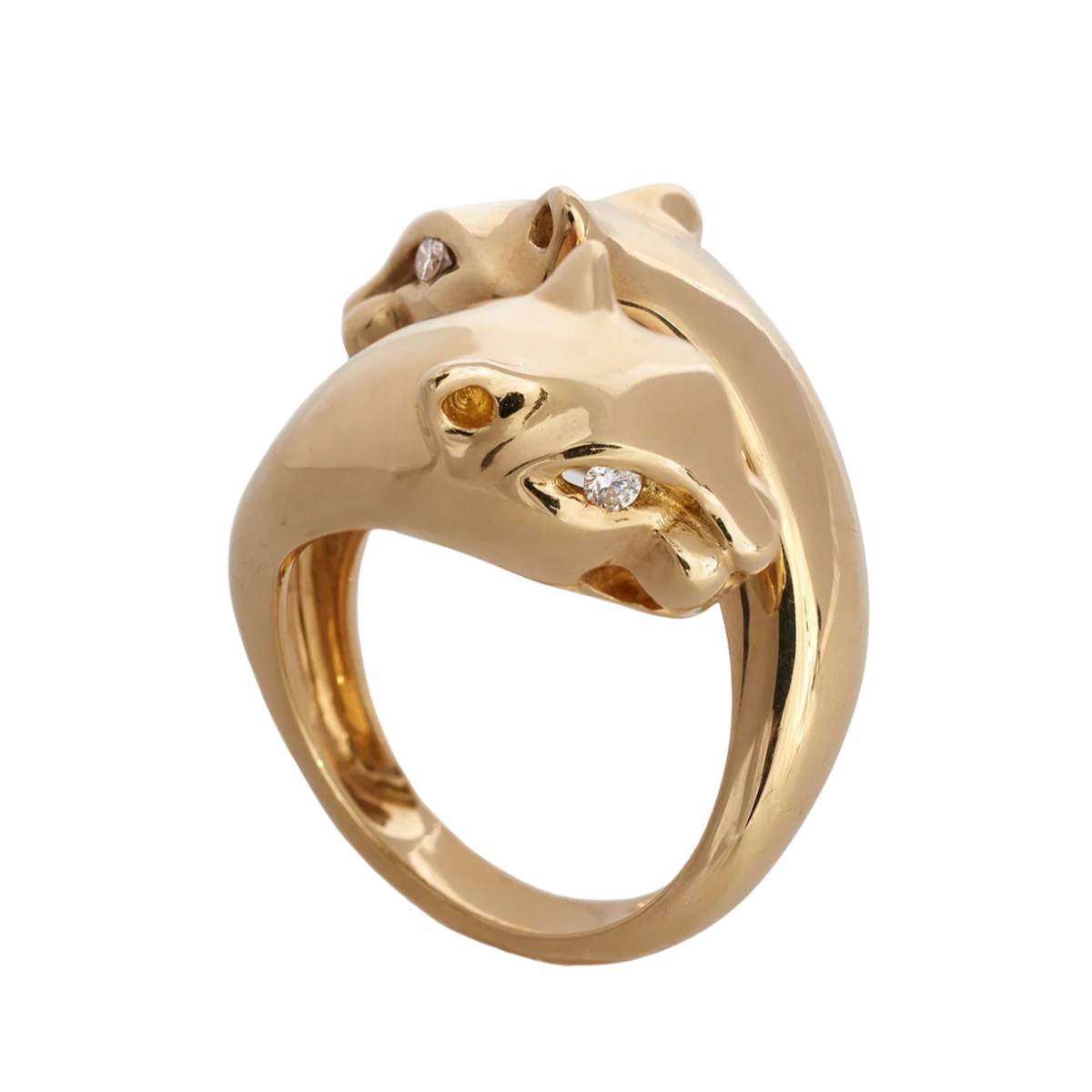 Passionate Panther Ring With Diamonds