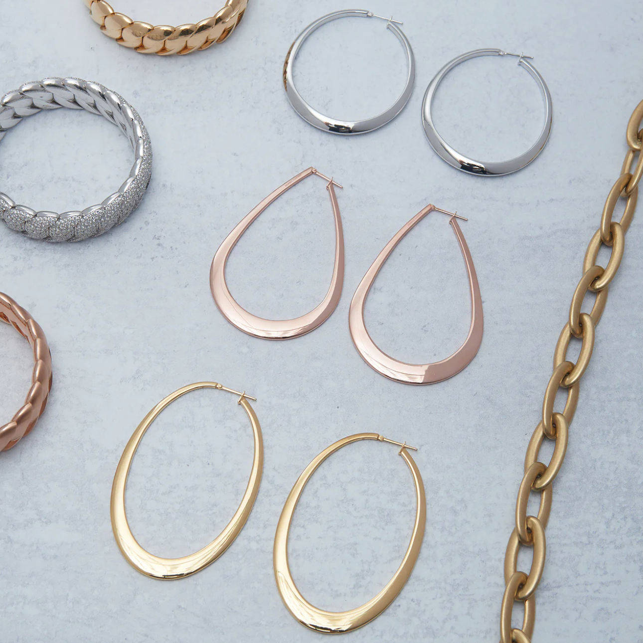 Oval Hoop Earrings