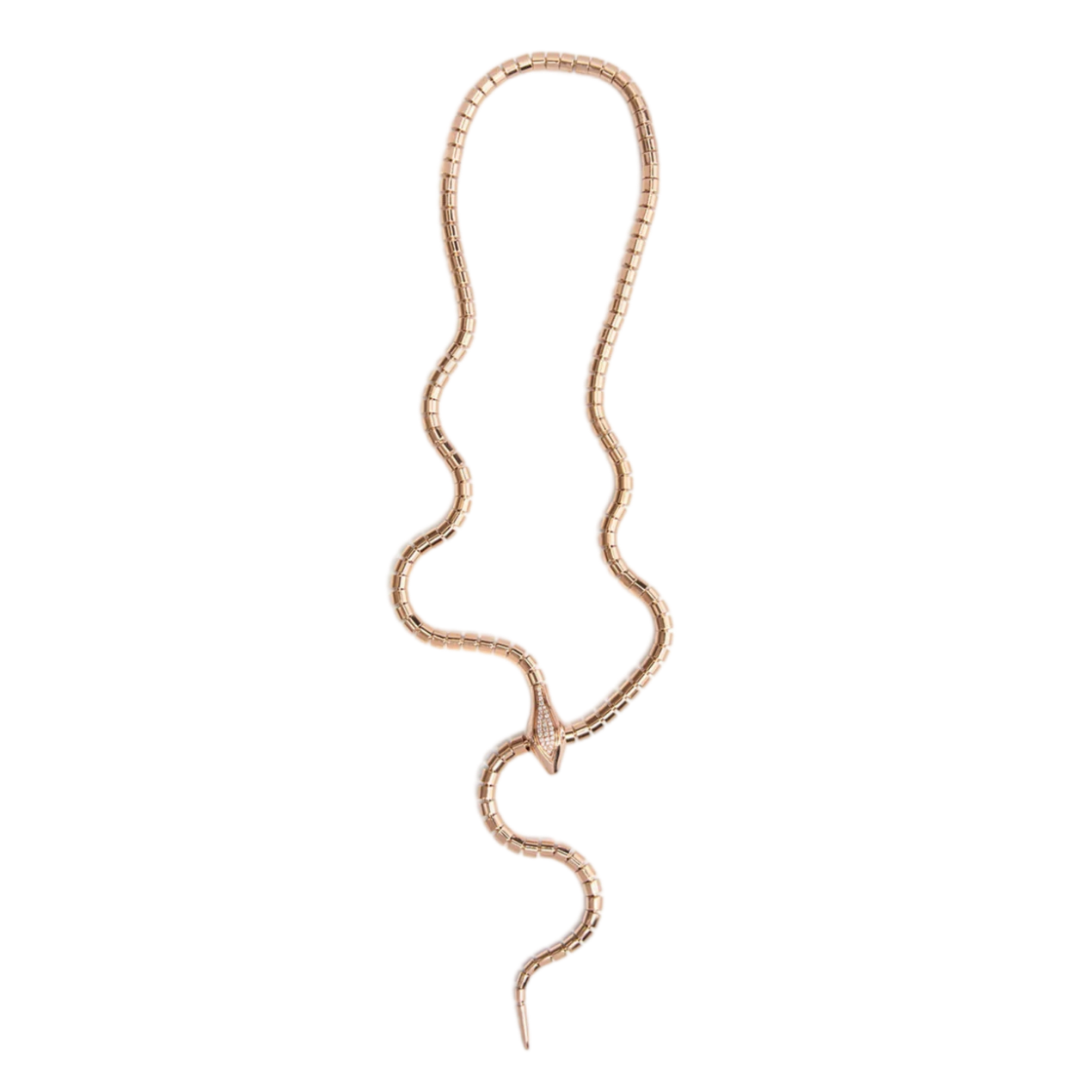 Wrap Around Snake Lariat With Diamonds