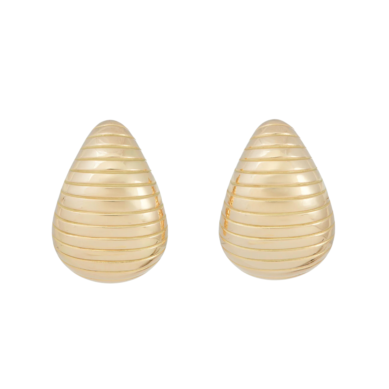 Large Grooved Anjou Earrings