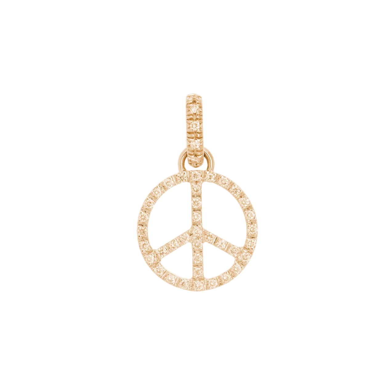 Peace Charm With Diamonds - Small