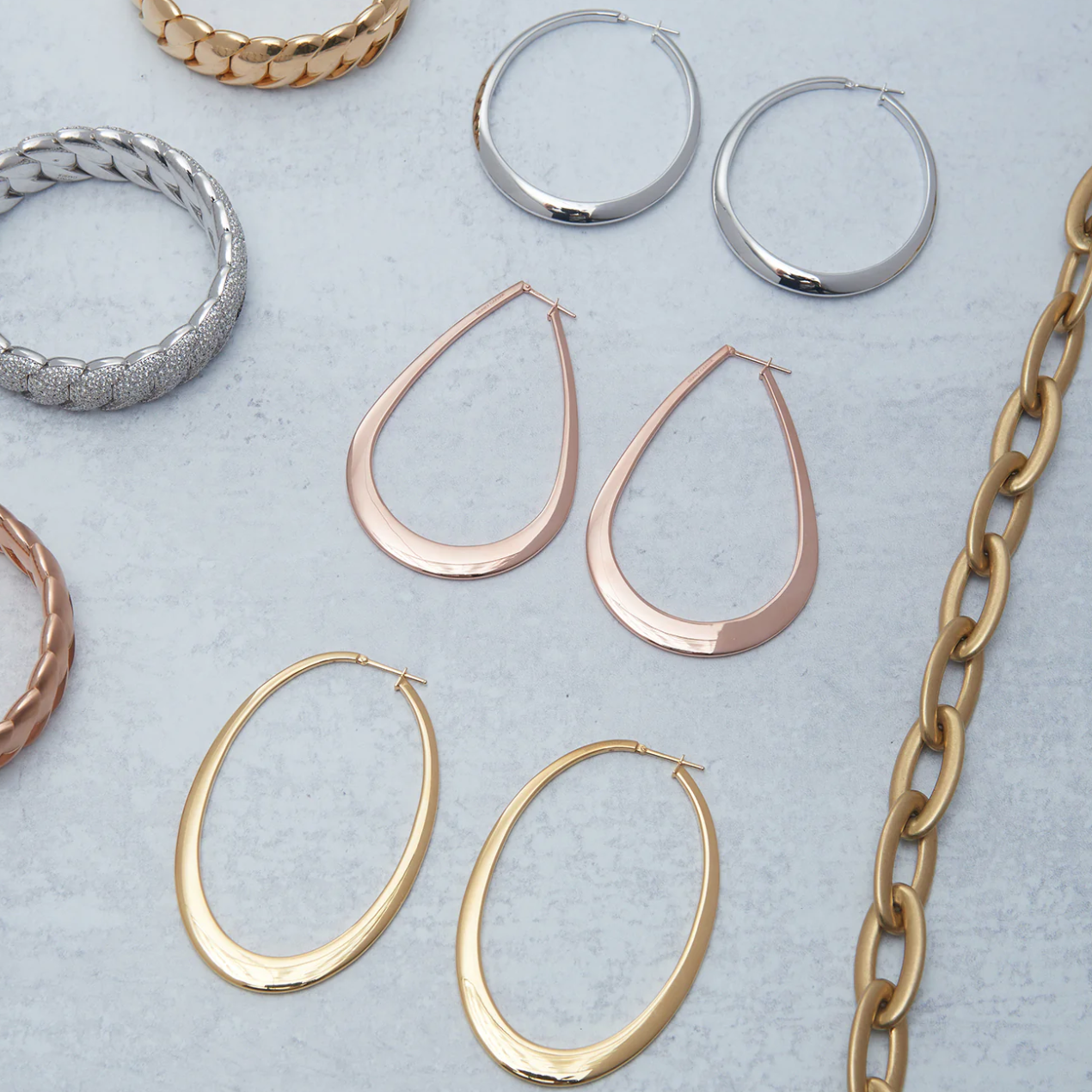 Crescent Hoop Earrings