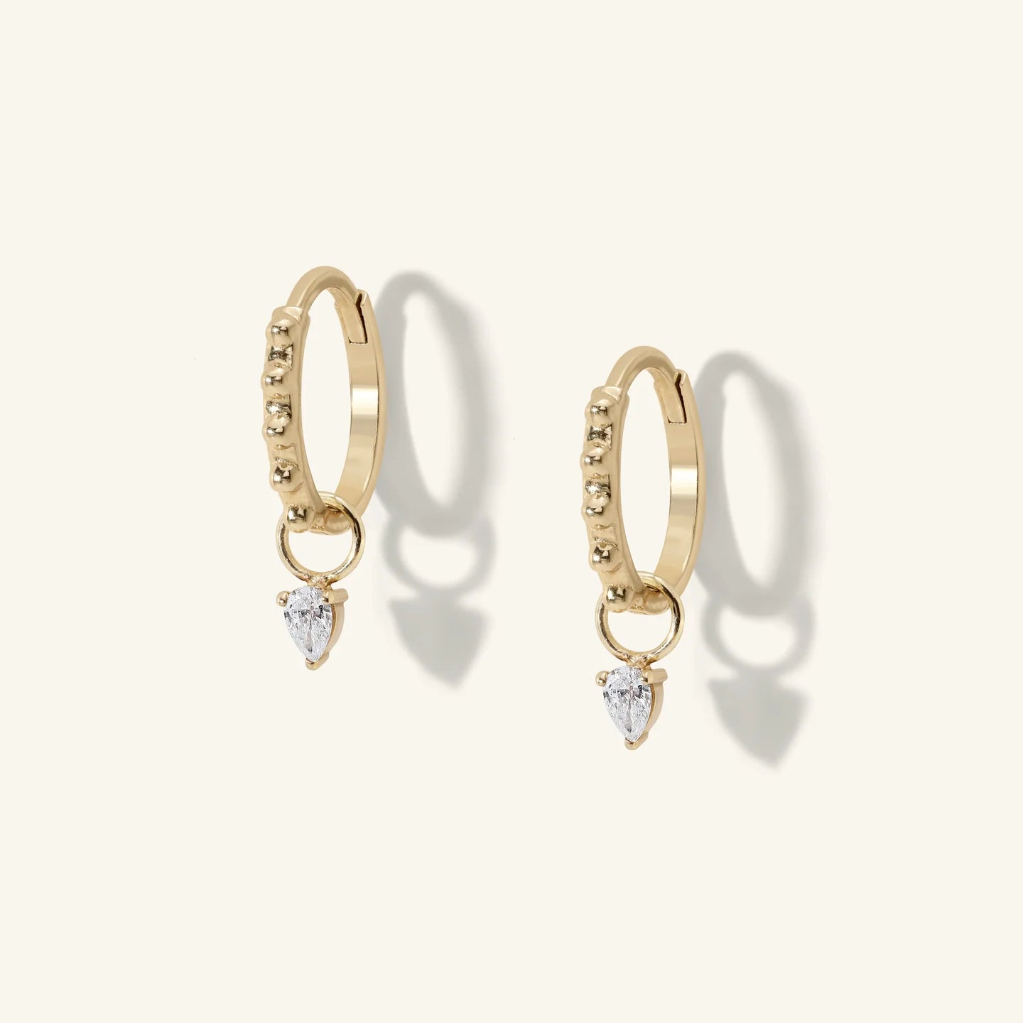 Pear Shaped Diamond Earring Charms