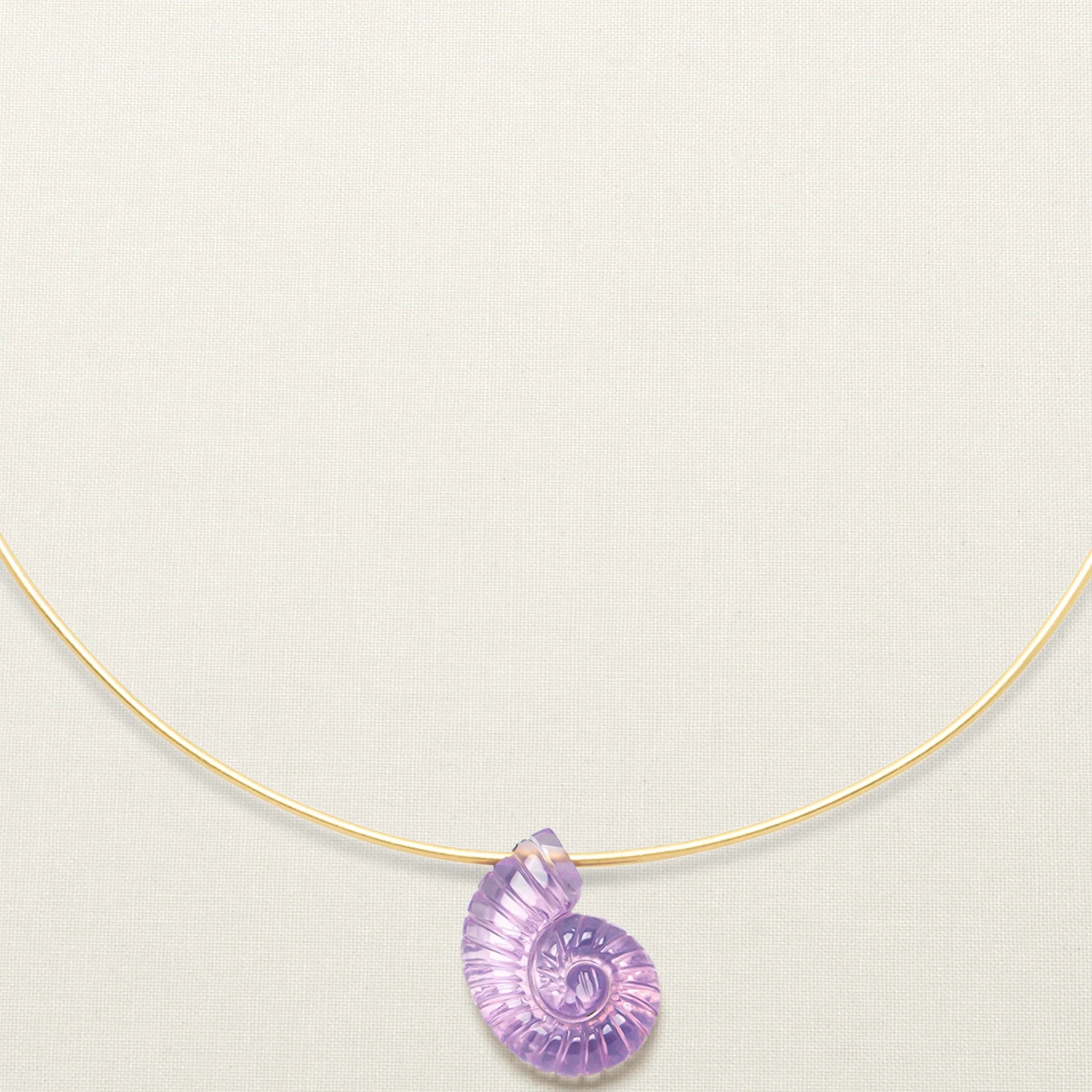 Maruja Shell Bead Lavender Chalcedony