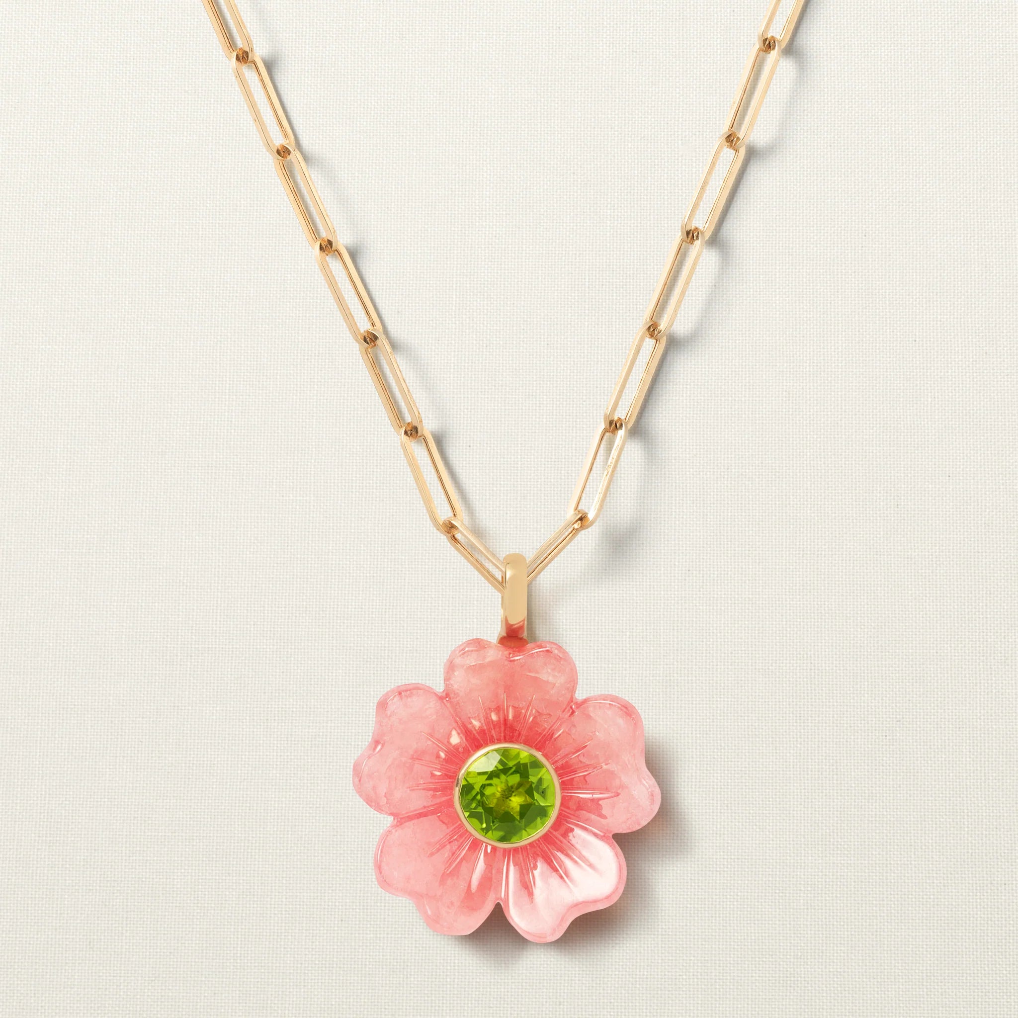 Signature Flower Pendant Big Rhodochrosite