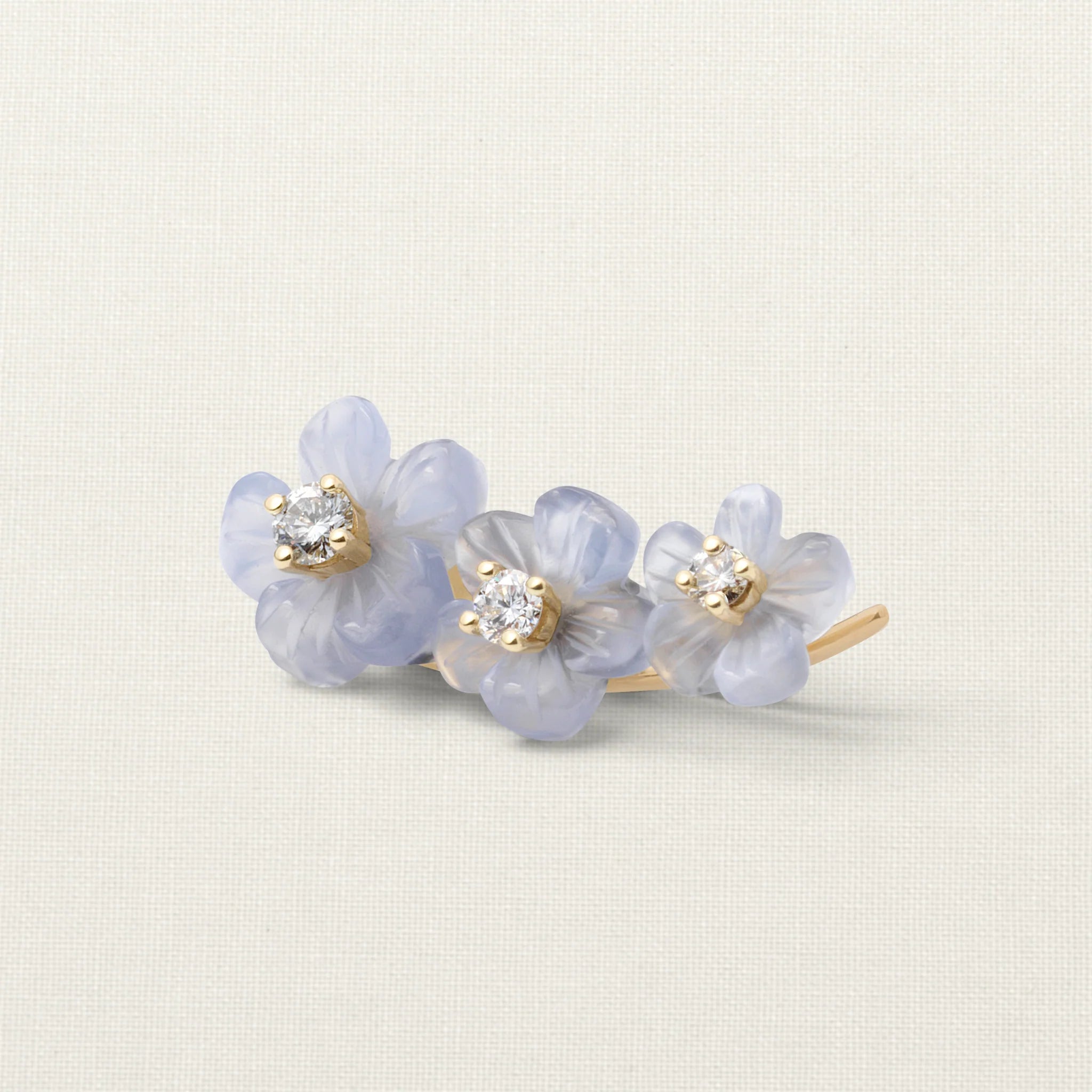 Island Flower Garden Ear Climber Chalcedony