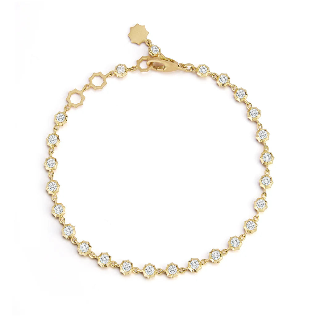 Large Sophisticate Diamond Line Bracelet