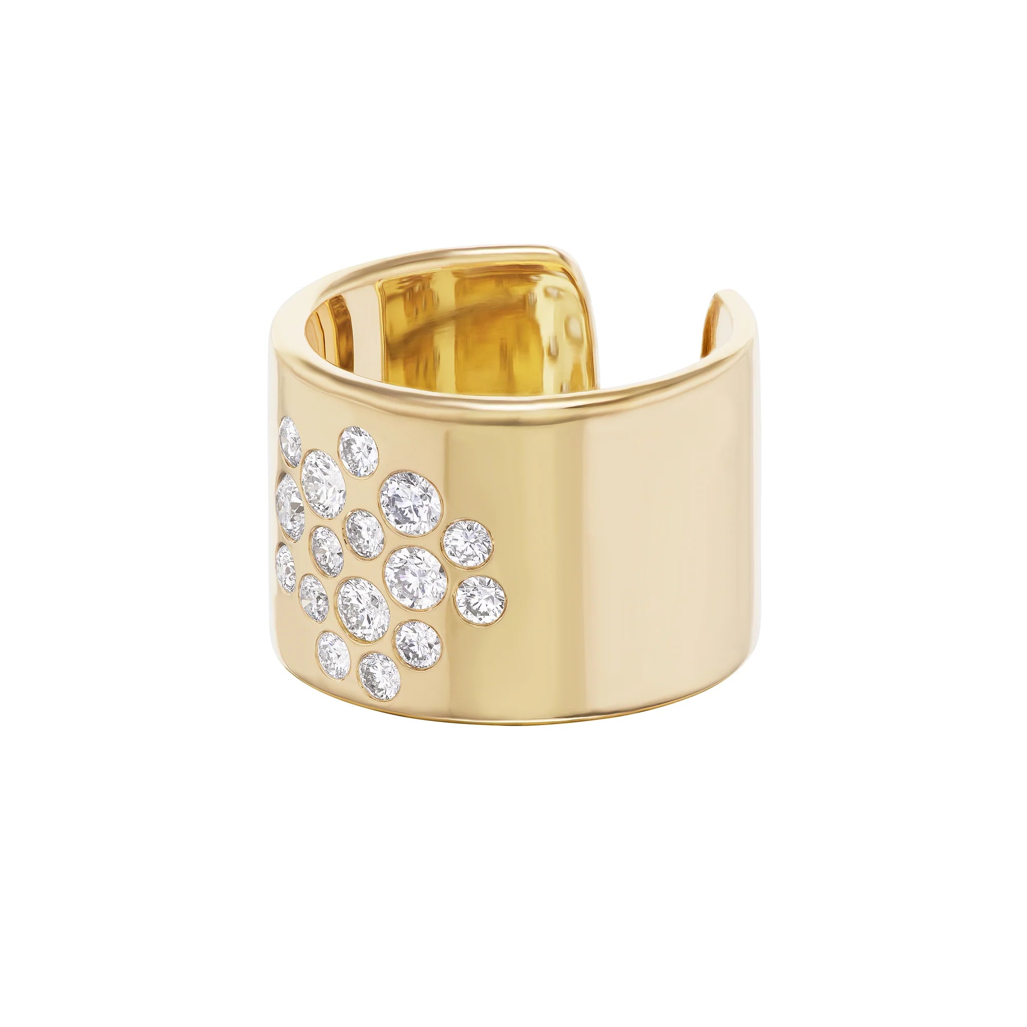 15mm Mega Stoned Cuff Ring