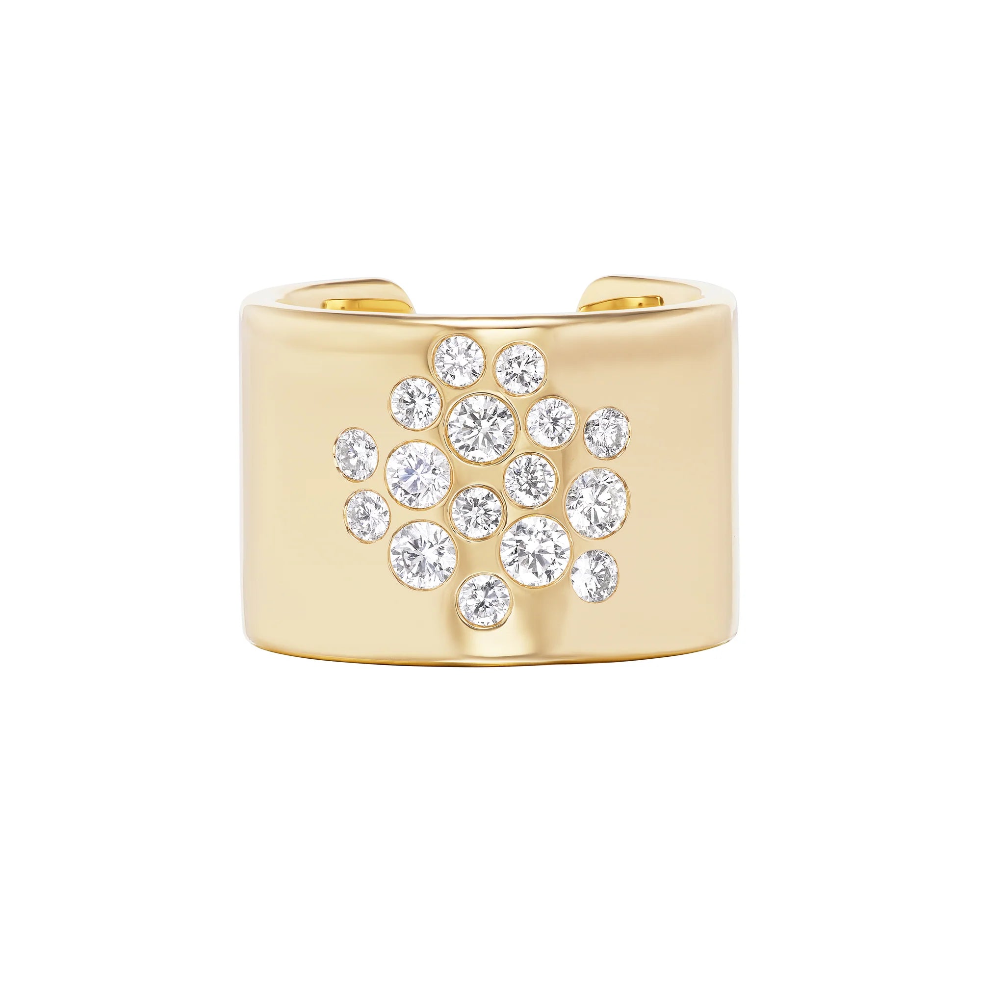 15mm Mega Stoned Cuff Ring