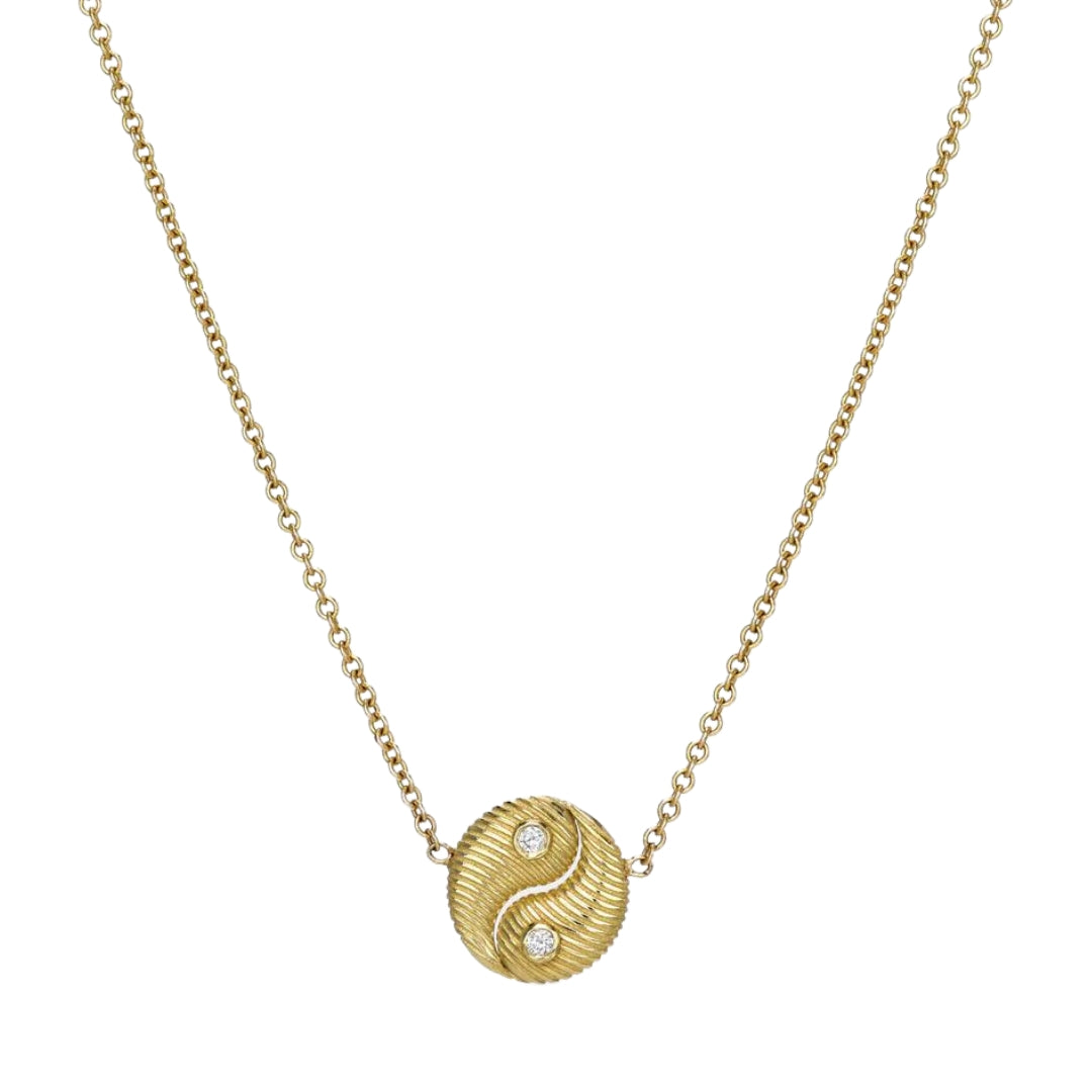 Mini All Gold Yin Yang Pendant