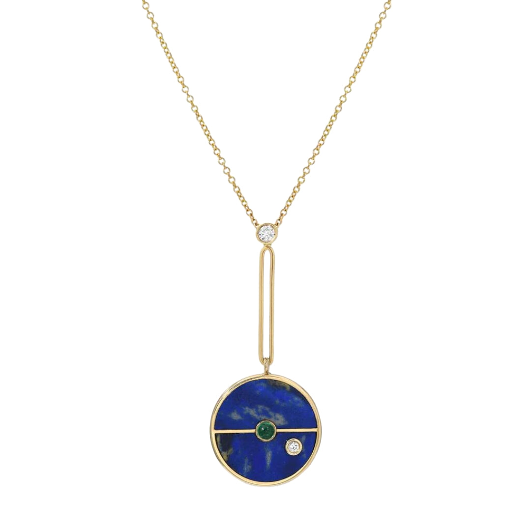 Lapis & Emerald Signature Compass Pendant