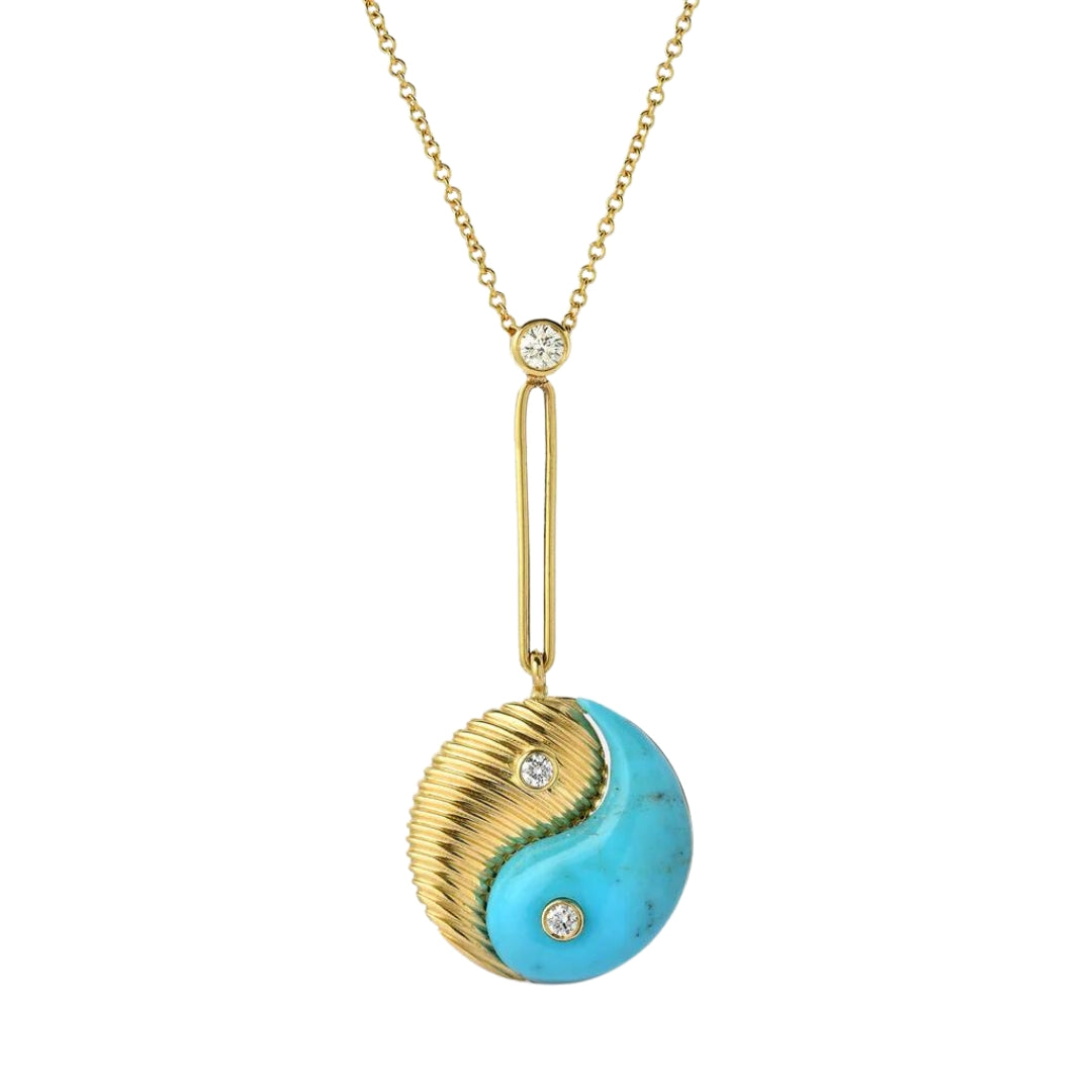 Turquoise Yin Yang Pendant