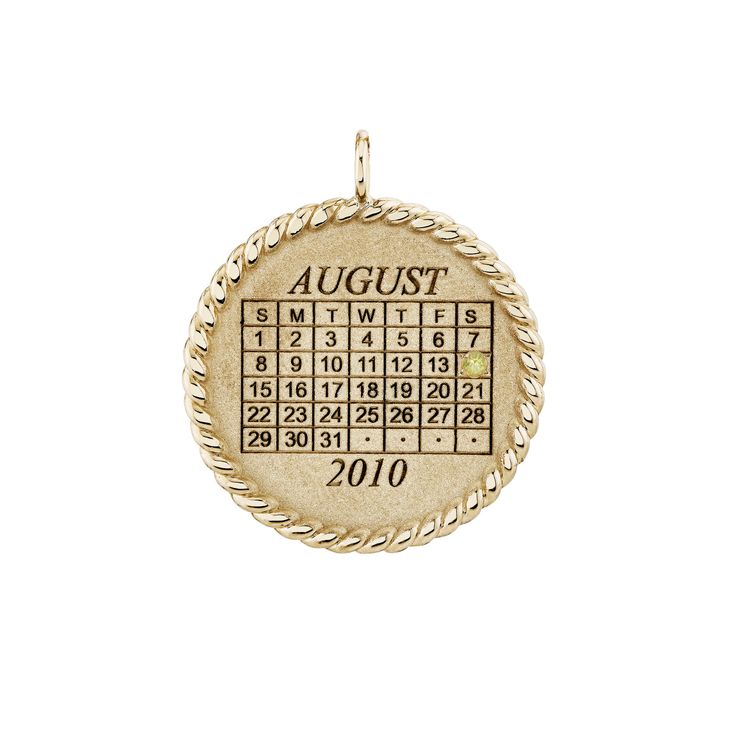Imperial Calendar Pendant