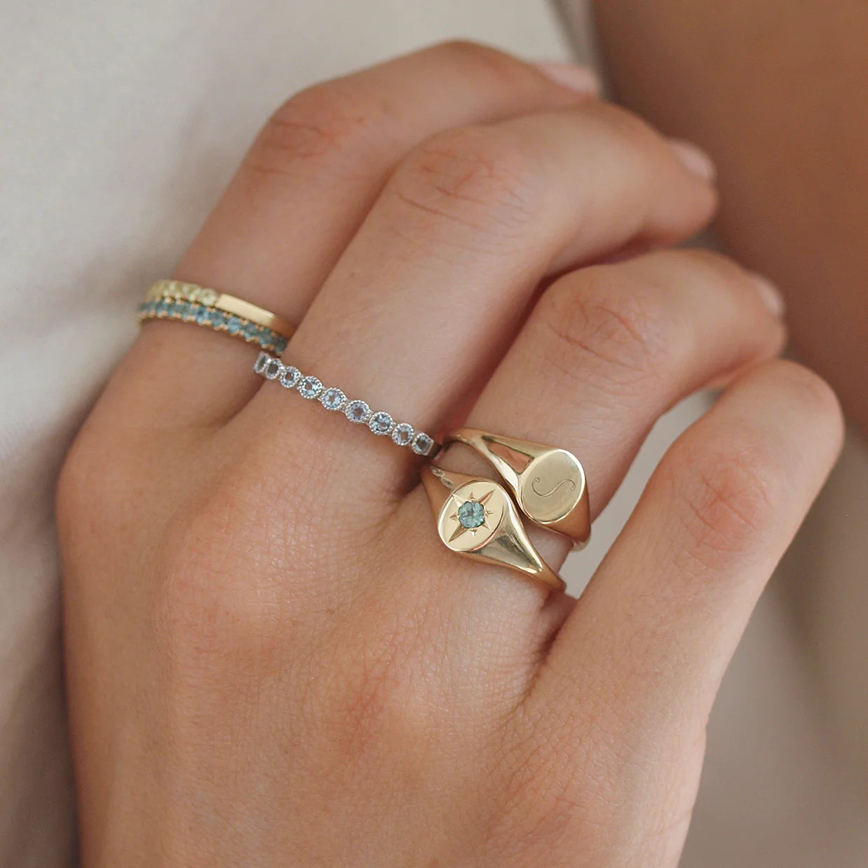 Alexandrite North Star Signet Ring