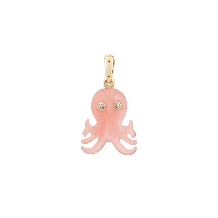 Diamond and Opal Octopus Pendant