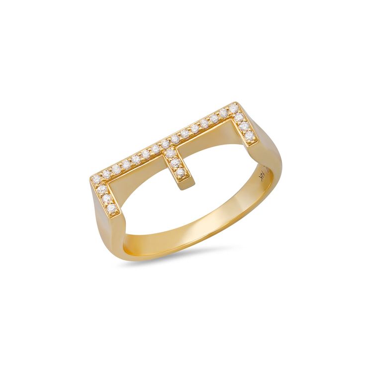 Pavé Initial Ring