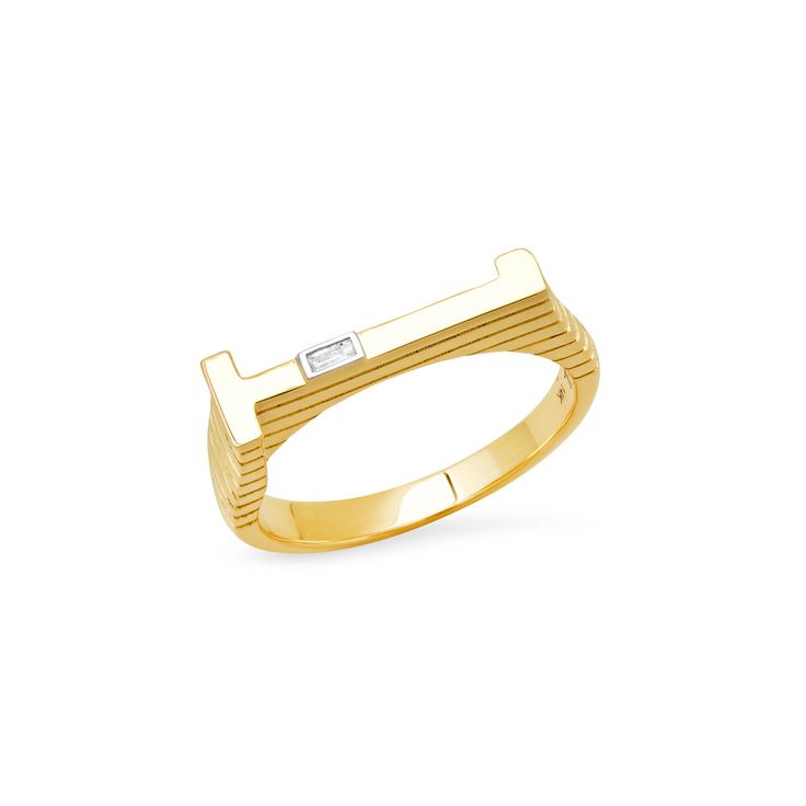 Ribbed Number Ring